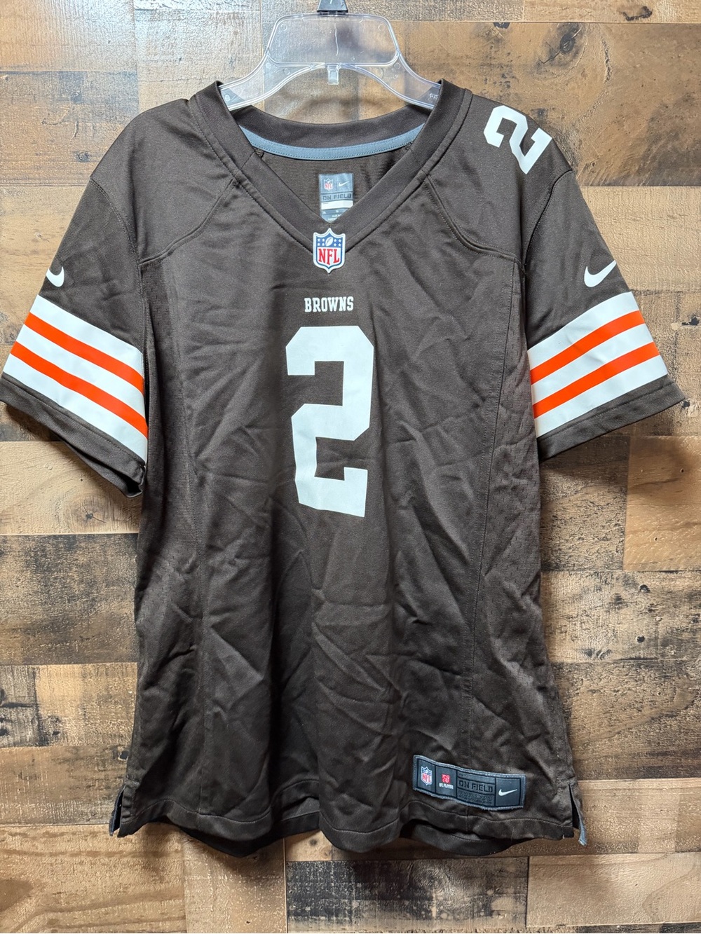 Nike Cleveland Browns Johnny Manziel #2 Jersey Women XL Brown NFL On Field